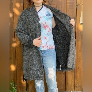 Old Navy Long Blazer Jacket Wool